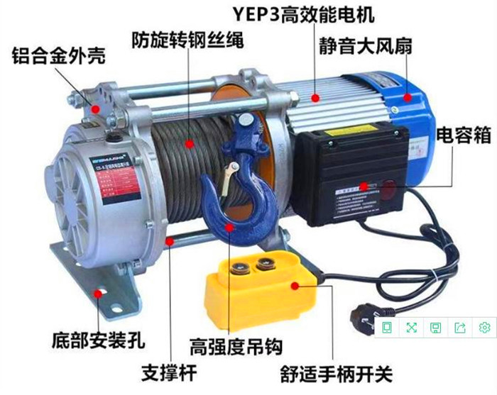 220v微型電動提升機(jī)結(jié)構(gòu)細(xì)節(jié)圖